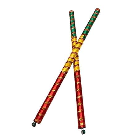 Deekam Multicolor Dandiya Sticks for Dance| Bold Dandiya Sticks, Garba Dance Sticks for Navratri Festival (Pair 1)