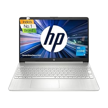 HP Laptop 15, 12th Gen i5-1235U, 15.6-inch (39.6 cm), FHD, Anti-glare, 8GB DDR4, 512GB SSD, Intel Iris Xᶱ Graphics, Backlit Keyboard, Dual Speakers, (Win 11, MSO 2021, Silver, 1.69 kg), 15s-fy5007TU